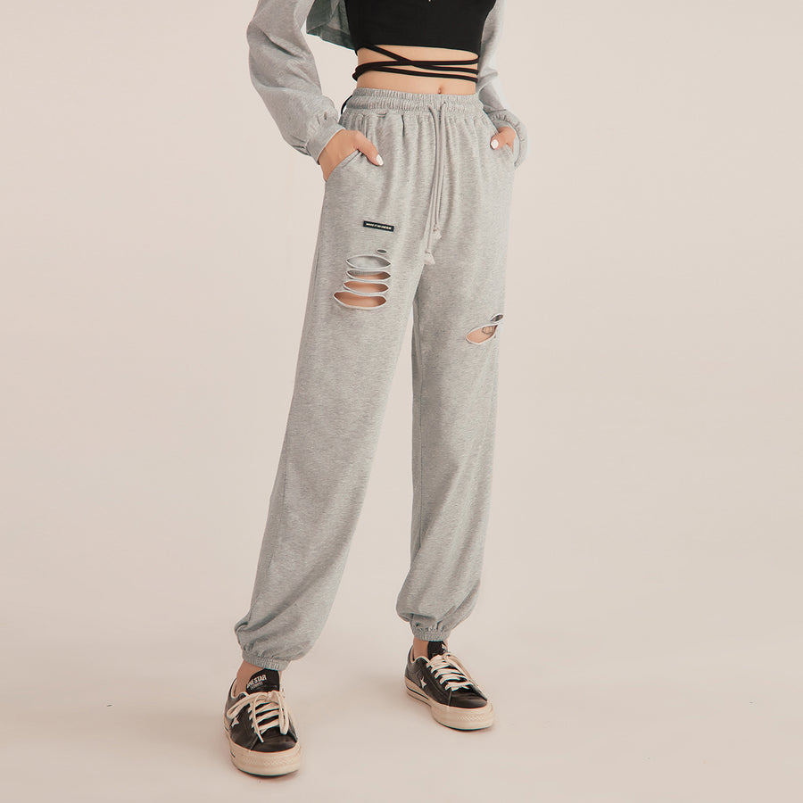 CHUU Ripped Damaged Jogger Pants