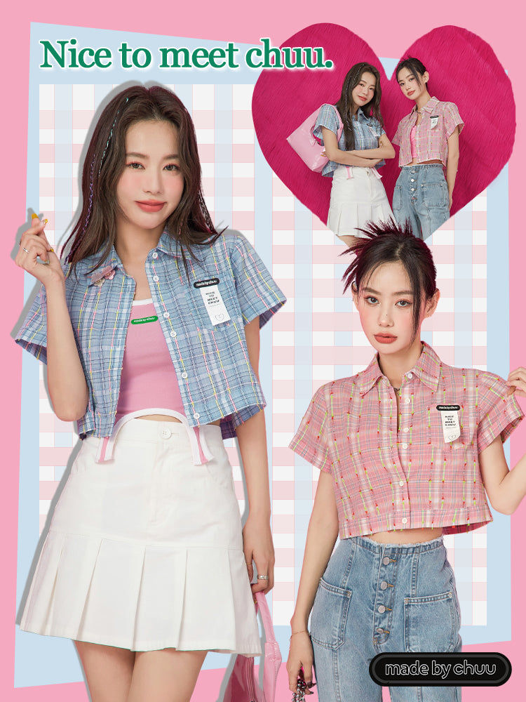 CHUU The Clues She Left Behind Checkered Shirt