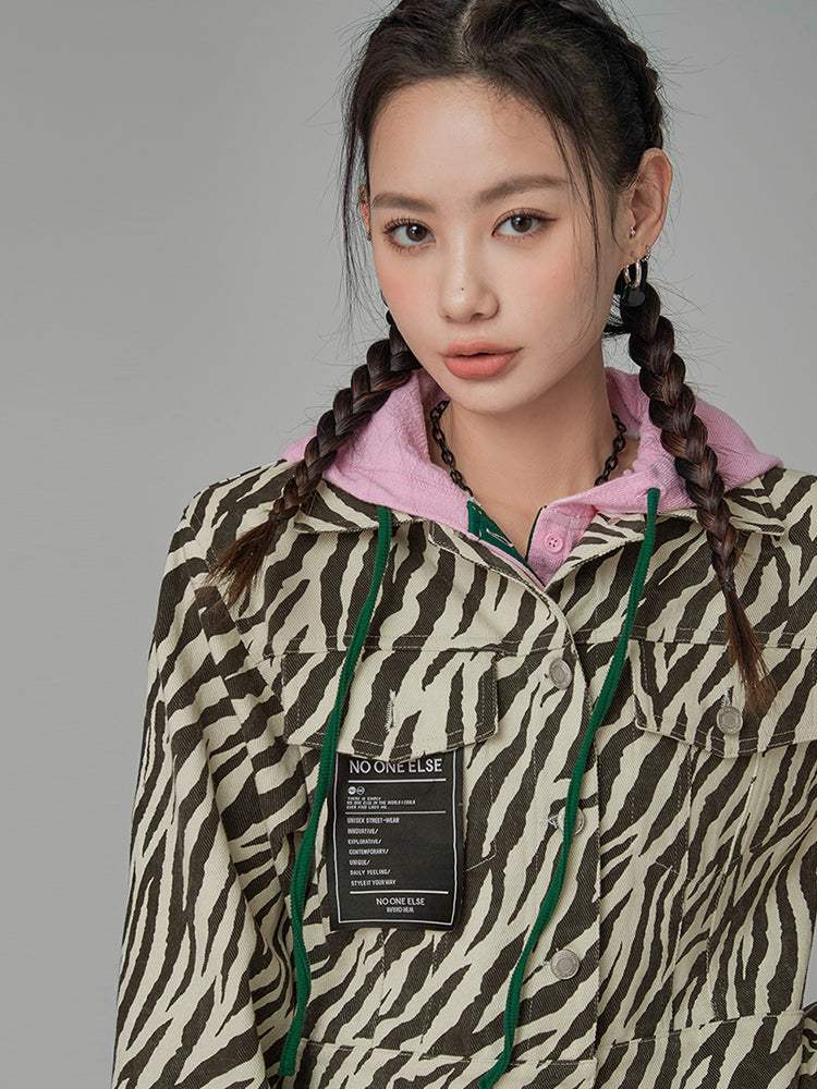 CHUU You Are No Competition Zebra Jacket