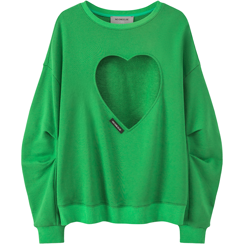 CHUU Show Me Your Heart Cutout Sweatshirt