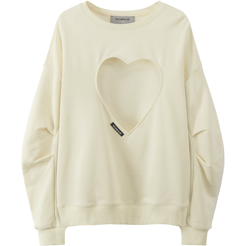 CHUU Show Me Your Heart Cutout Sweatshirt