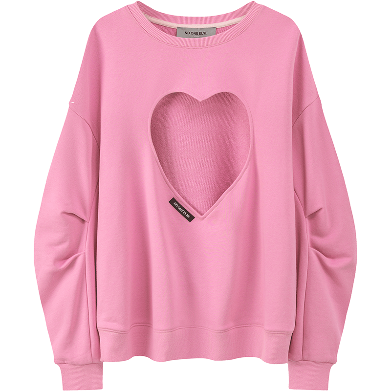 CHUU Show Me Your Heart Cutout Sweatshirt