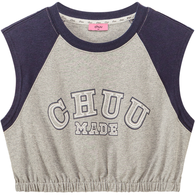 CHUU Color Matching Cropped Sleeveless Top