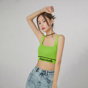 Chuu Made Ribbed Crop Sleeveless Top