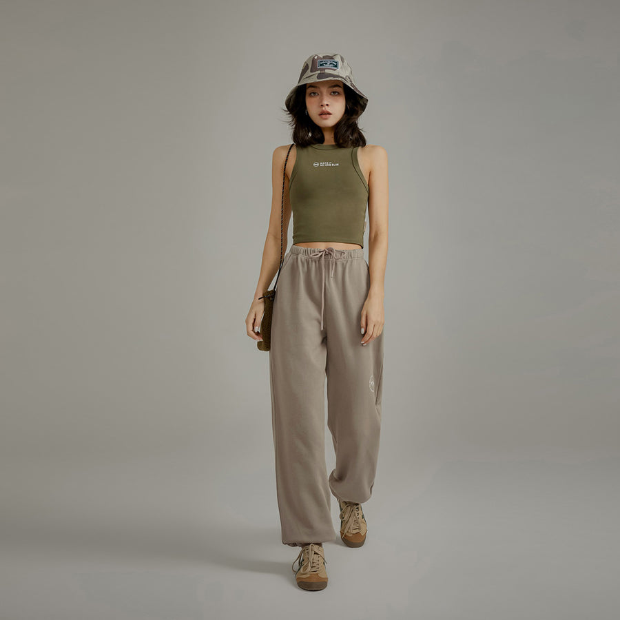 CHUU Embroidered Loose Fit Jogger Sweatpants