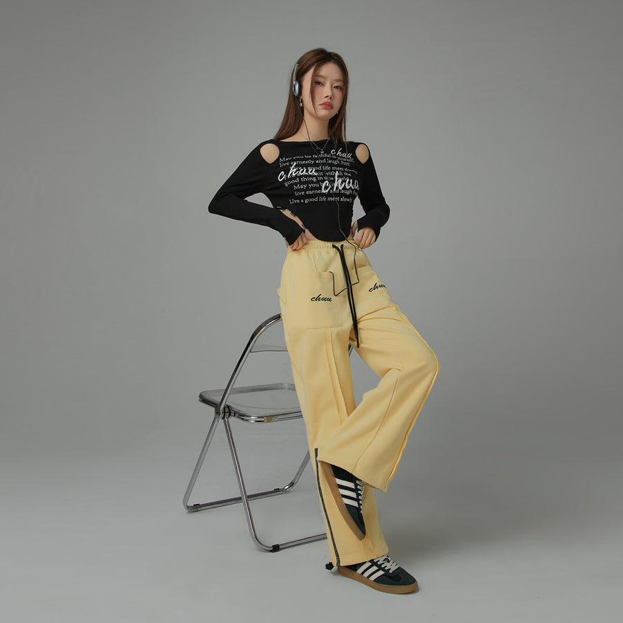 CHUU Two Way Leg Wide Pants