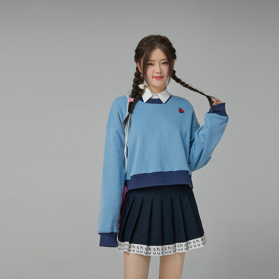 CHUU Class Is In Session Heart Logo Sweatshirt