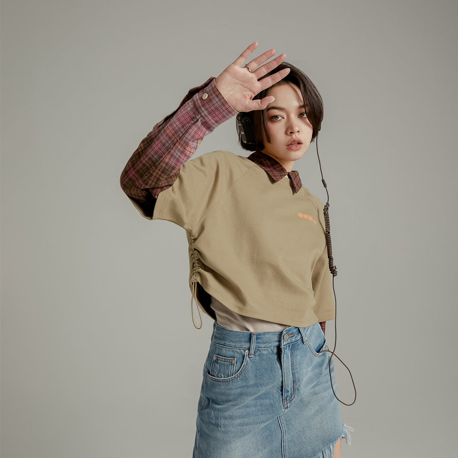 CHUU Raglan Cropped T-Shirt