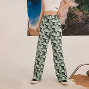 Cowboy Photo Print Straight Pants