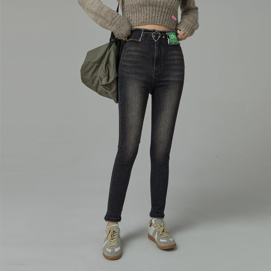 CHUU New Days High Waist Slim Denim Pants