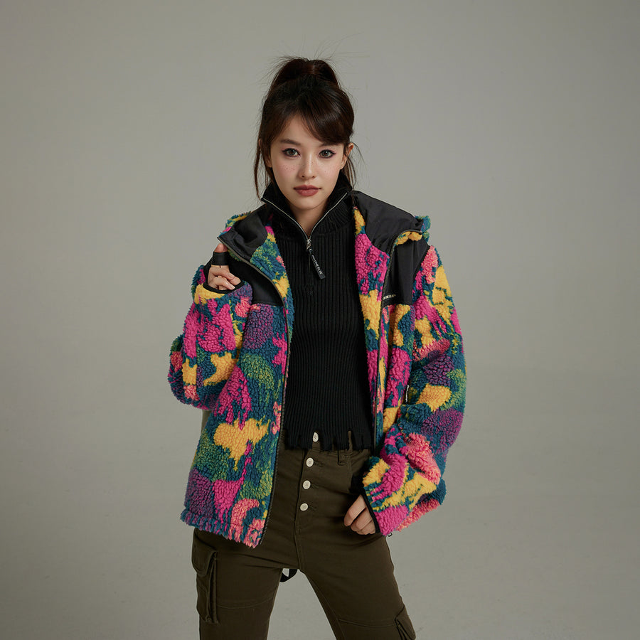 CHUU Shining Fleece Oversize Jacket