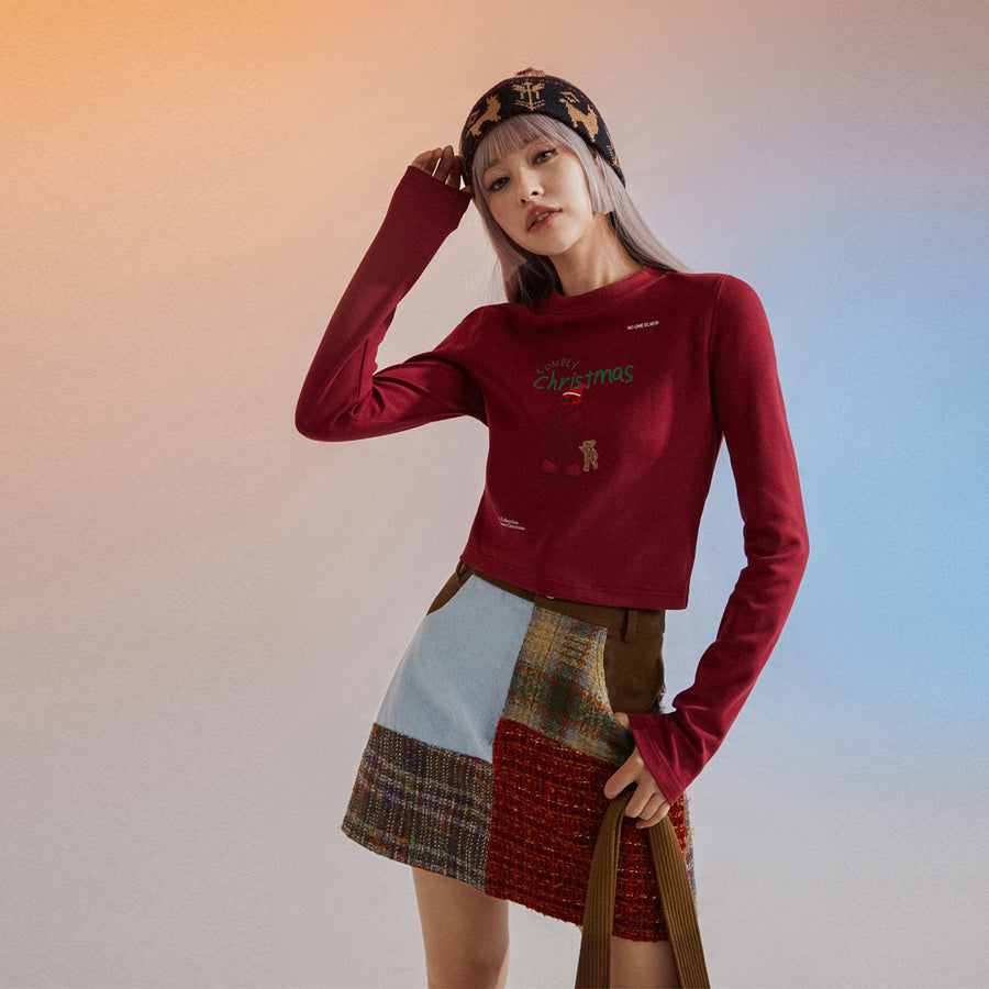 CHUU Christmas Cropped T-Shirt