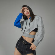 Side Slit Color Hoodie