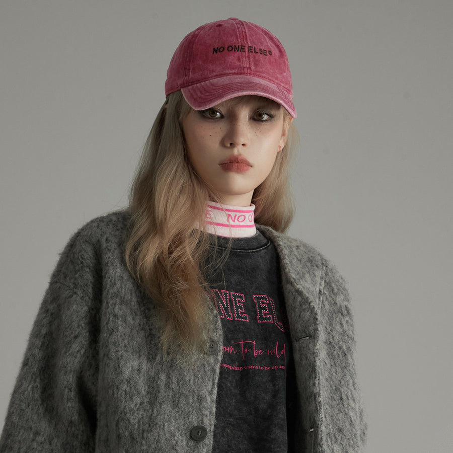 CHUU No One Else Embroidered Cotton Cap