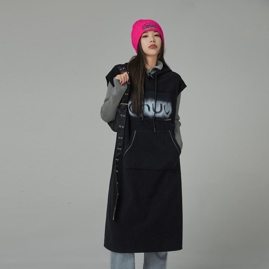 CHUU Chuu Loose Fit Hoodie Dress