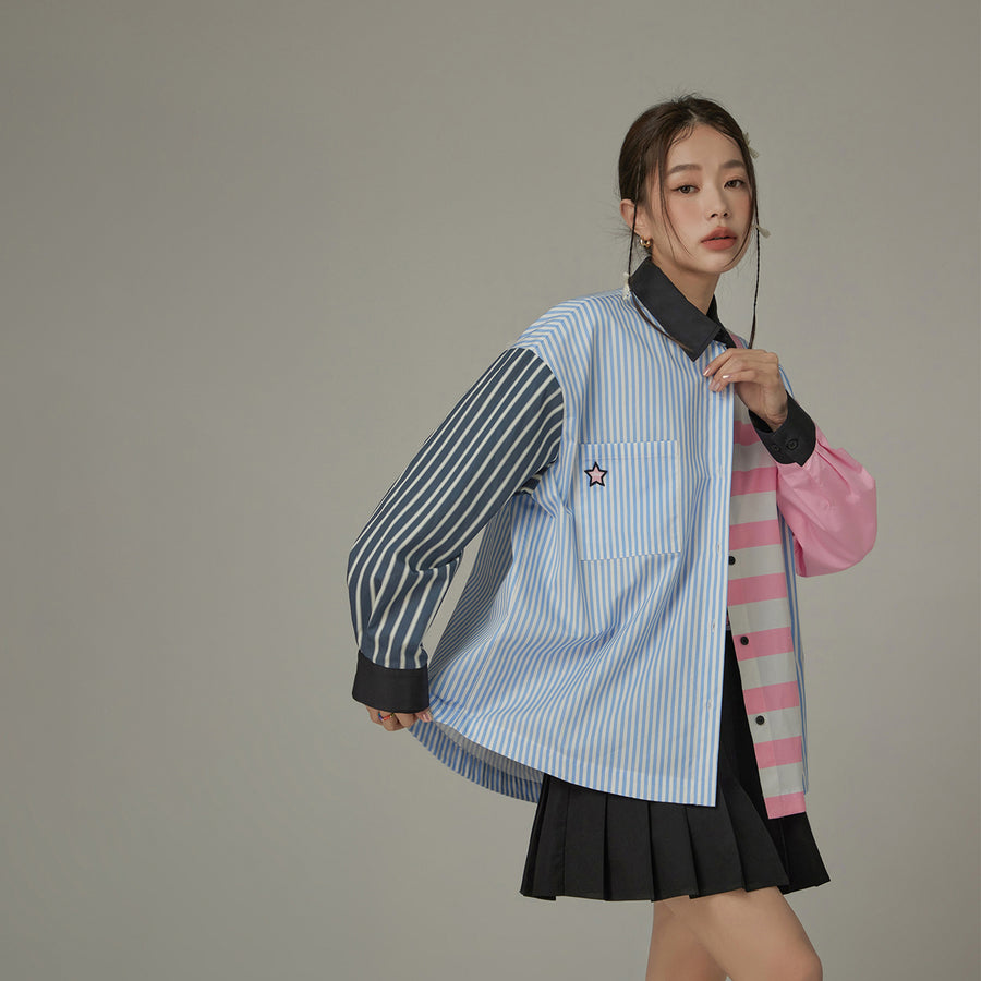 CHUU Contrast Lined Shirt