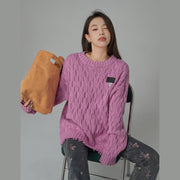 Parties They Throw Pretzel Round Knit Sweater