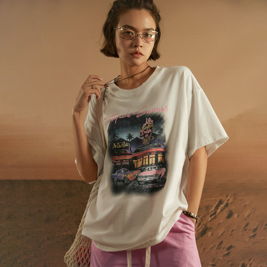 CHUU Tequila Sunrise Loose Fit T-Shirt