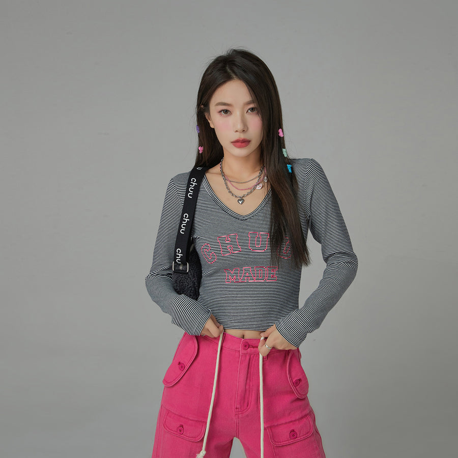 CHUU Lets Play Ball Cropped T-Shirt