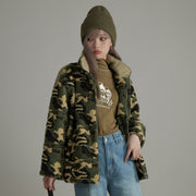 Camouflage Fleece Zip-Up Jacket