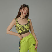 Size Doesnt Matter Lettering Cropped Sleeveless Top