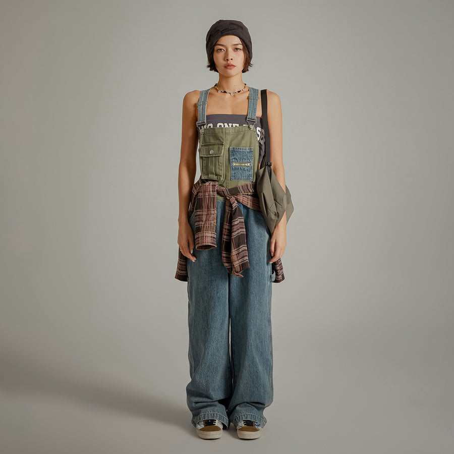 CHUU Vintage Oversize Denim Overalls