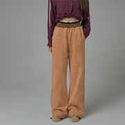 Vintage Wash Wide Jogger Pants