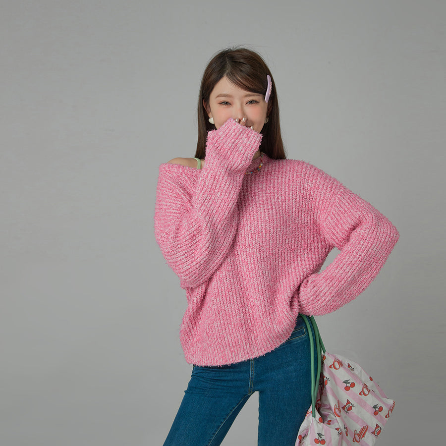 CHUU No Matter What I Do Oversized Ribbed Knit Sweater