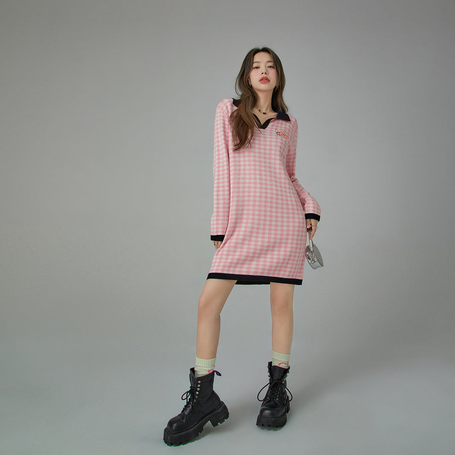 CHUU Picnic Girlie Check Dress