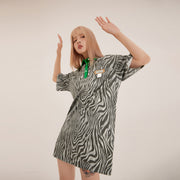 Zebra Loosefit T-Shirt Dress