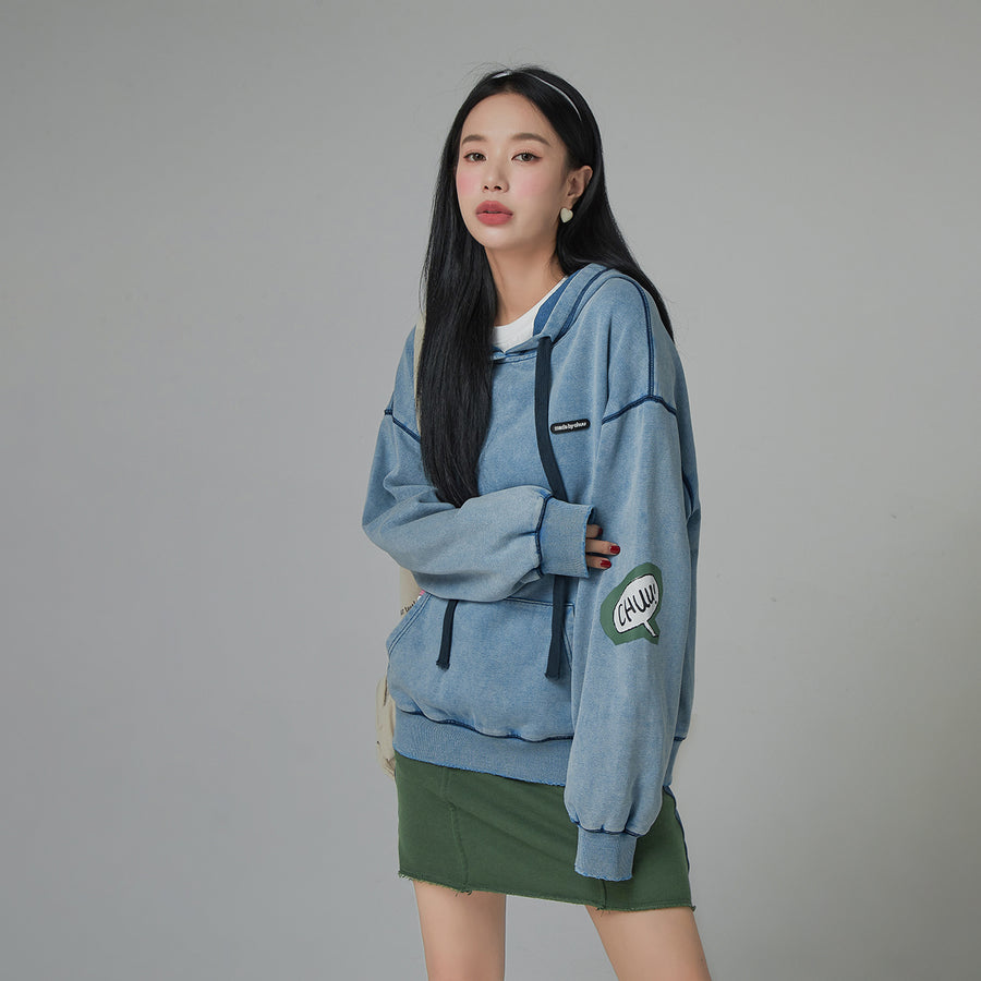 CHUU Cute Cartoon Overfit Hoodie