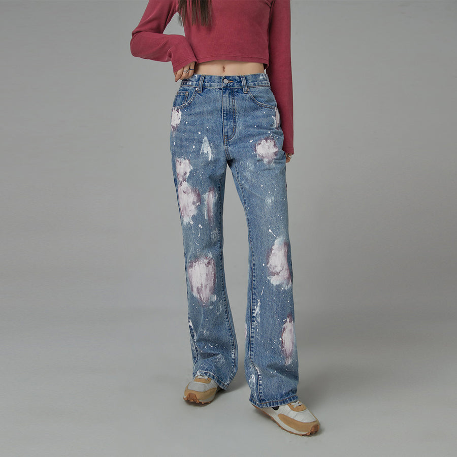 CHUU I Am So Much Stronger High-Waist Denim Jeans