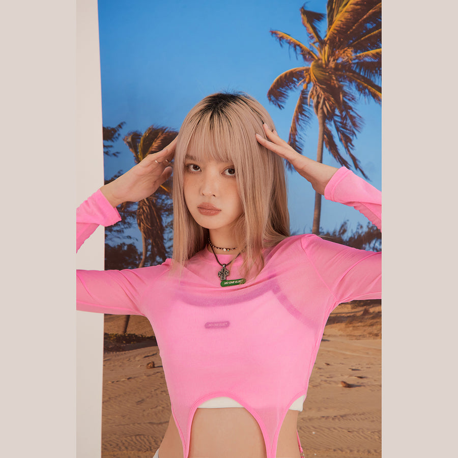 CHUU Candy Crop Wrap Garter T-Shirt