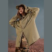 Loose Vintage Camouflage Pocket Jacket