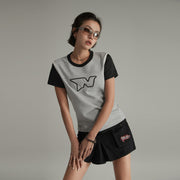 Embroidered Color Two Toned T-Shirt