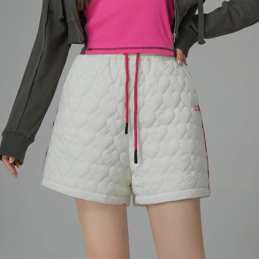 CHUU Trouble Maker String Quilted Shorts