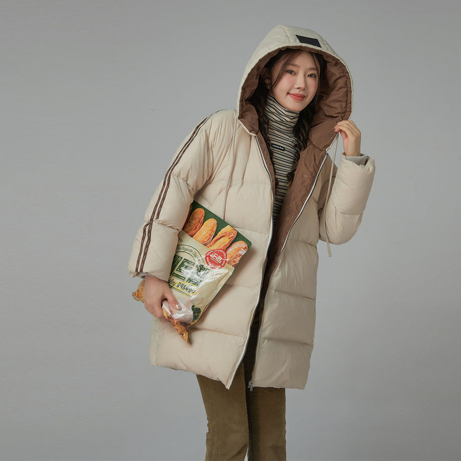 CHUU Duck Down Hooded Padded Coat