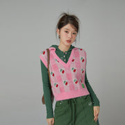 A Funny Flavor Cherry Sleeveless Vest