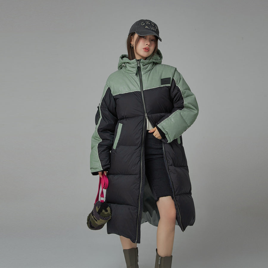 CHUU Hoodie Duck Down Long Padding Coat