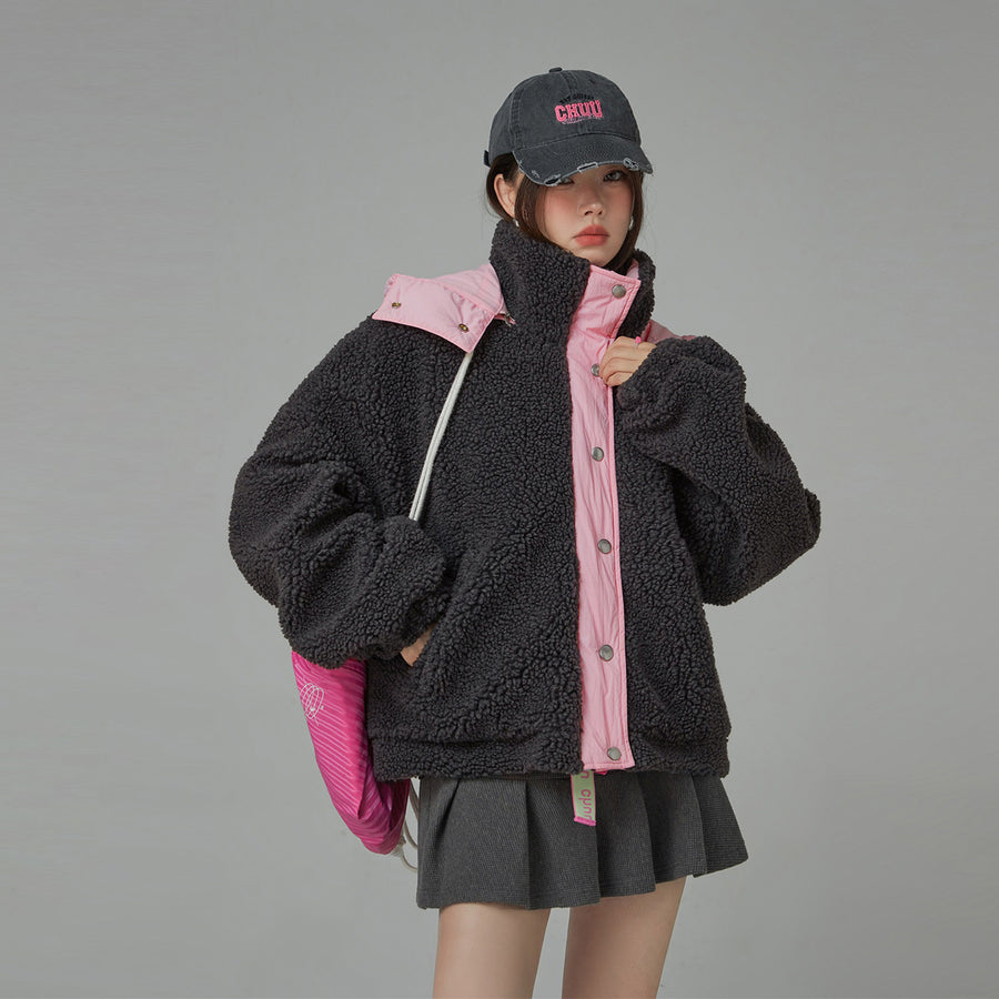 CHUU Sporty Fleece Hoodie Jacket