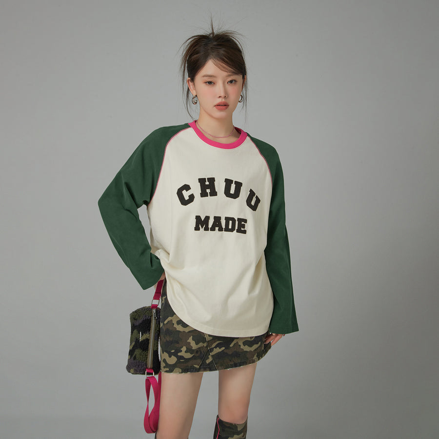 CHUU That Girl Raglan Round T-Shirt