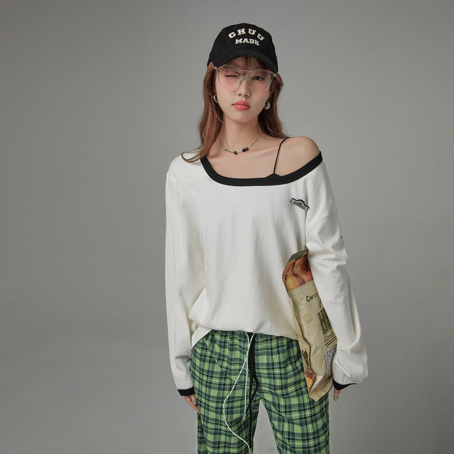 CHUU Chill Square Neck Loose Fit T-Shirt