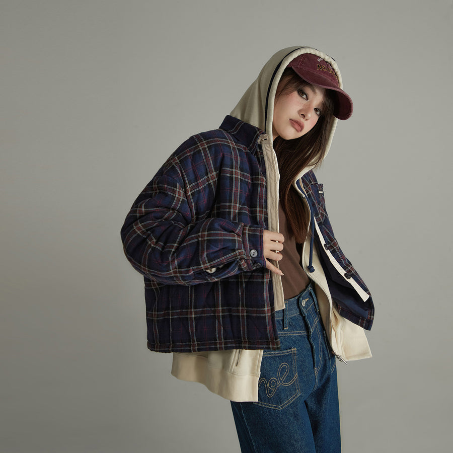 CHUU Check Shirt Overfit Jacket