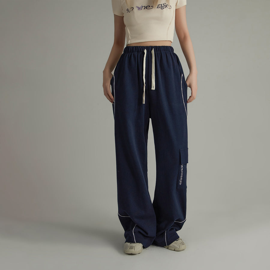 CHUU String Cargo Wide Pants