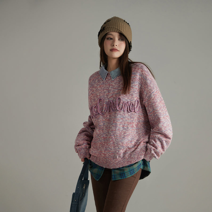 CHUU Colorful Loose Fit Knit Sweater