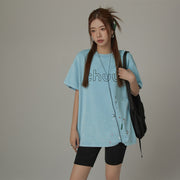 Chuu Logo Cotton Loose Fit T-Shirt