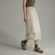 String Shirred Long Skirt