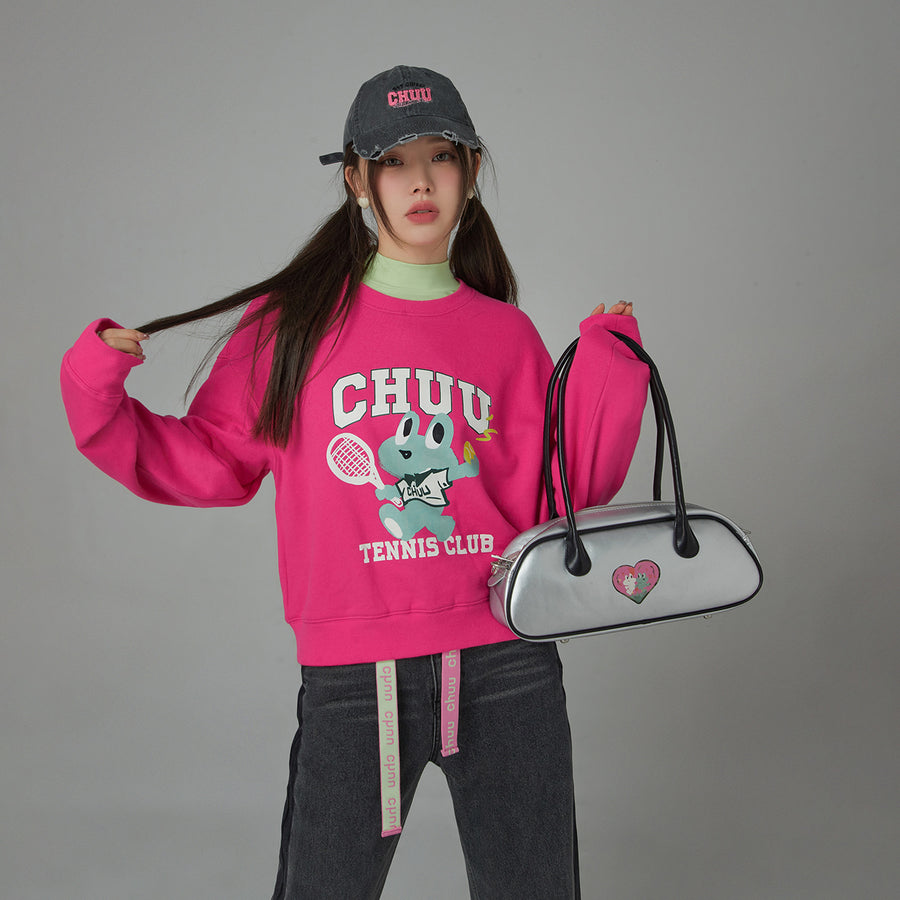 CHUU Tennis Frog Loose Fit Sweatshirt