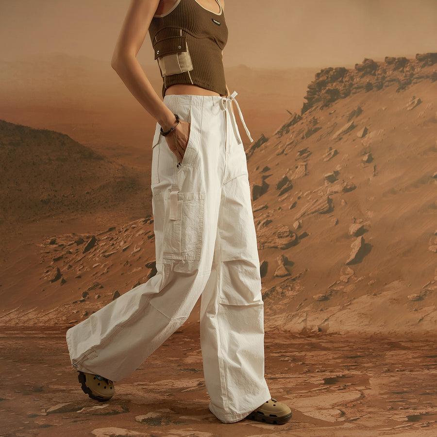 CHUU String Wide Cargo Pants