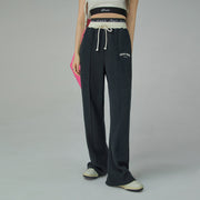 Wide-Leg Simple Jogger Pants